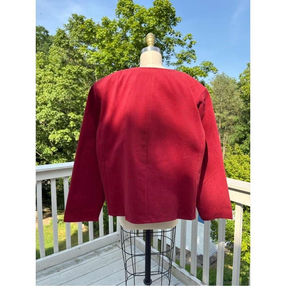 Vintage Yoakum Double D Ranch Western Jacket 2X Plus Size Red Cowgirl Rodeo - Picture 11 of 12